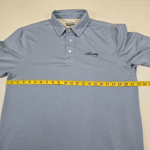 Straight Down Men's Blue Golf Polo Shirt Somerby Golf Course Logo Size M - Picture 10 of 12